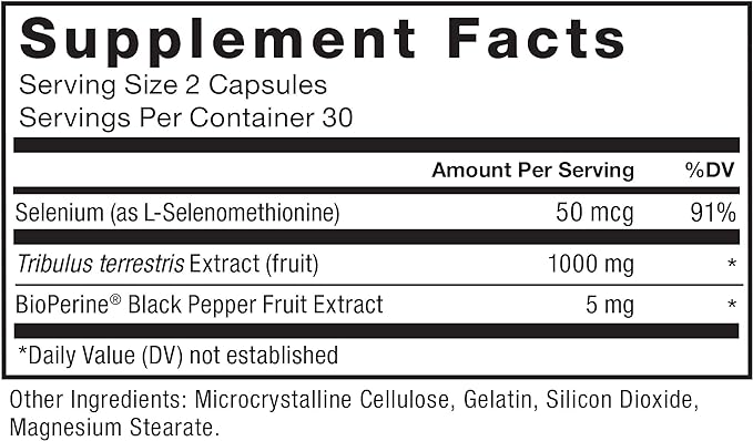  Tribulus Terrestris Selenium BioPerine