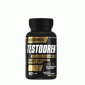 Testodren Primegenix testosterone booster 30 capsules Strength Energy Libido