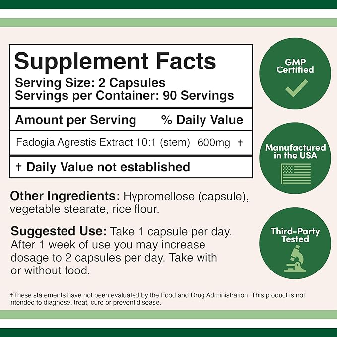 double wood fadogia agrestis ingredients