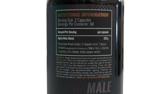 Alpha Male Testosterone Booster Ingredients